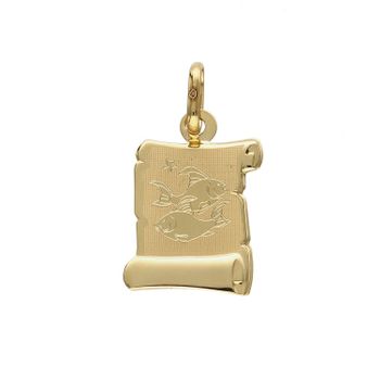 Złota zawieszka znak zodiaku Ryby.jpg